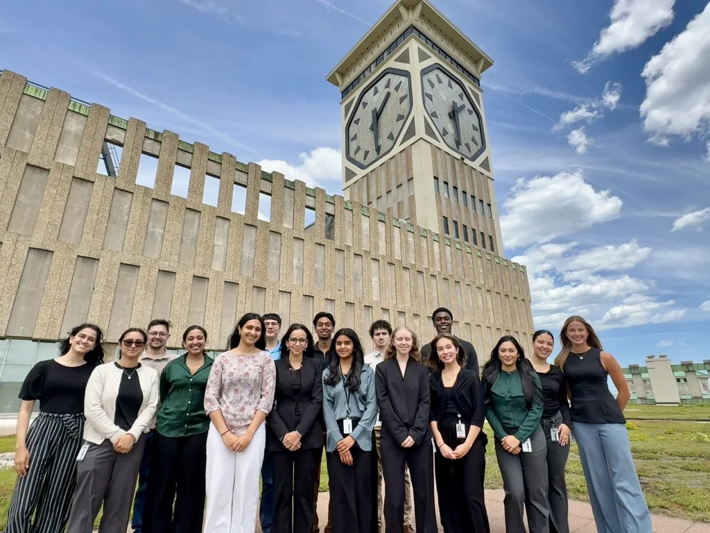Rockwell Automation intern group outside the Allen-Bradley clock tower