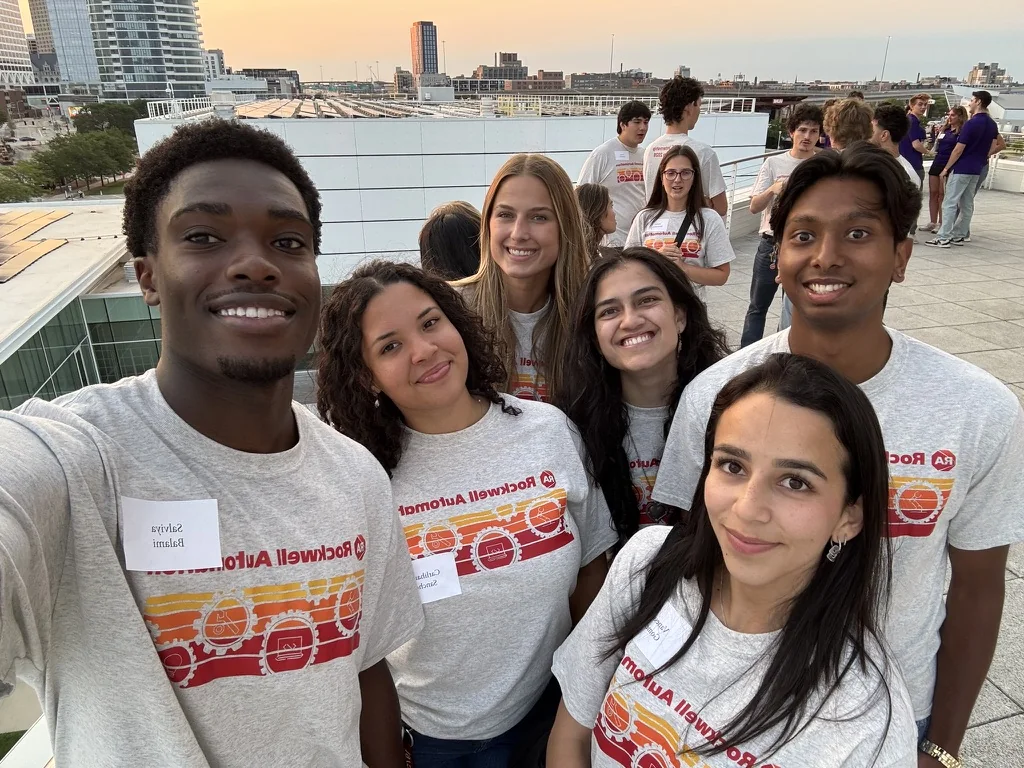 Salviya with fellow Rockwell Automation interns at an event in Milwaukee